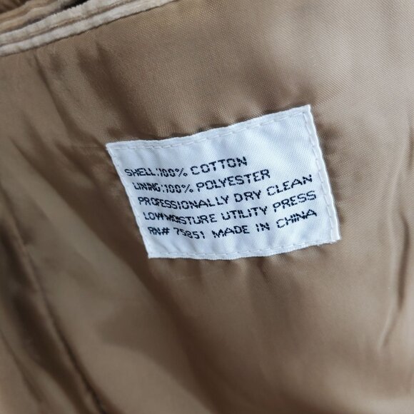 Bret Lawrence Tailored Brown Corduroy Elbow Patch Men's Blazer Suit Jacket 44 R - Picture 16 of 16